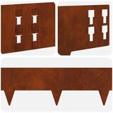  Ograda oko Travnjaka 20 pcs 100 x 15 cm Čelik Rđa | shoptok.hr