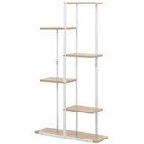 springos stalak za cvijeće sa 6 razina, metal i MDF, 60 x 20 x 113 cm, bijeli | shoptok.hr