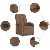  Naslonjač na podizanje od tkanine smeđi | shoptok.hr