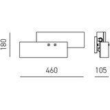 Gea Luce LARA A P arg - Zidna svetiljka LARA 2xE14/42W/230V srebrna | Eponuda.com