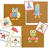 Woopie zelena drvena igra zabijanja čavala s čekić puzzle 20 uzoraka 82 kom. | shoptok.hr