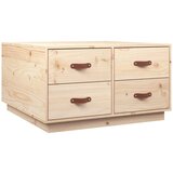 Maison Chic Klubska mizica - kavna mizica - Nizka mizica 80x80x45 cm trdna borovina, (21755474) Cene