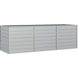 vidaXL Visoka greda 240x80x77 cm pocinkano jeklo srebrna | Shoptok.si