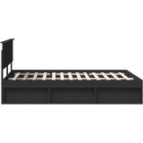  Krevetna konstrukcija Crna 160 x 200 cm Konstruirano drvo | shoptok.hr