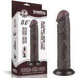 Lovetoy Sliding Skin Dual Layer Dong 8" Black | shoptok.hr