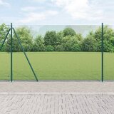vidaXL varjena žična ograja z 7 pritrjenimi stebri zeleno 1.6x10 m jeklo Cene