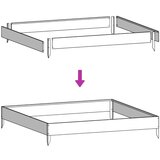 vidaXL Vrtna posuda za sadnju 100 x 100 x 25 cm pocinčani čelik | shoptok.hr