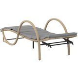 vidaXL Ležaljka za sunčanje s jastukom bež 60x199x42 cm poliratan | shoptok.hr