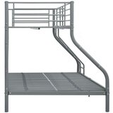  Za krevet na kat sivi metalni 140 x 200 / 90 x 200 cm | shoptok.hr