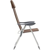  Zložljivi stoli za kampiranje 2 kosa rjave barve aluminij, (20816993) | Shoptok.si