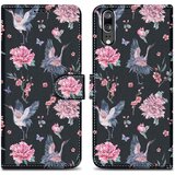  Ohišje, združljiv s Huawei - Design Crane & Flowers št. 9 - Zaščitni pokrov z magnetnim zapiranjem, funkcijo stojala in režo za kartico, (20553589) | Shoptok.si