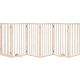 vidaXL Ograda za pse z vrati zložljiva 6 panelov 300 cm topolovina | Shoptok.si