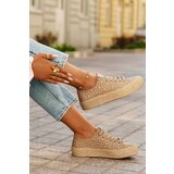 Lee Cooper Patterned Women's Platform Sneakers With Weaving | Shoptok.si