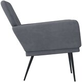  Fotelja tamnosiva 62 x 79 x 79 cm baršunasta | shoptok.hr