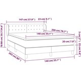  Box spring postelja z vzmetnico temno rjava 140x200 cm blago, (20725560) | Shoptok.si