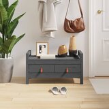 vidaXL Klop za predsobo siva 80x40x43 cm trdna borovina Cene