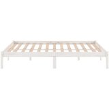  Posteljni okvir bel iz trdne borovine 160x200 cm, (20648061) | Shoptok.si