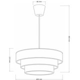  Brilagi - Visilica na sajli LUNETA 1xE27/60W/230V Ø 40 cm bež/zlatna | Eponuda.com