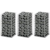  Set gabiona 3 kom od pocinčane žice 25 x 25 x 50 cm | shoptok.hr