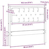  Uzglavlje Ostalo smeđe i tamnosivo 90 cm Masivna borovina | shoptok.hr