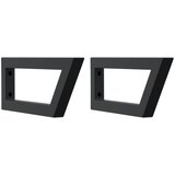  Nosači polica za umivaonik 2 kom crni trapezni čelični Crna 15 x 40 cm | shoptok.hr