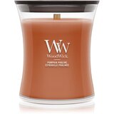 WoodWick Pumpkin Praline dišeča sveča z lesenim stenjem 275 g | Shoptok.si