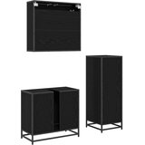  Set namještaja za kupaonicu 3 kom. Crni hrast 65 x 33 x 60 cm | shoptok.hr
