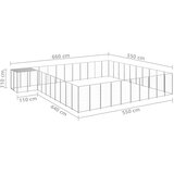  Pasji boks srebrn 31,46 m² jeklo | Shoptok.si
