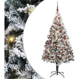 vidaXL Umjetno božićno drvce s 300 LED svjetlima Zelena 180 x 115 cm | shoptok.hr