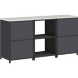 vidaXL Kuhinjski set za pohranu 3 pcs Antracit 180 x 50 x 92 cm | shoptok.hr