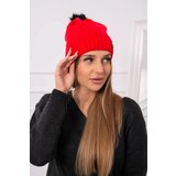  Cap with a pompom Judyta K347 red | shoptok.hr