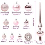 vidaXL set božićnih ukrasnih kuglica 120 pcs ružičasta plastika | shoptok.hr