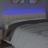  Uzglavlje krem 180 x 5 x 78/88 cm od umjetne kože | shoptok.hr