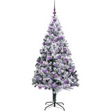 vidaXL Umjetno božićno drvce s 300 LED svjetlima Zelena 180 x 115 cm | shoptok.hr