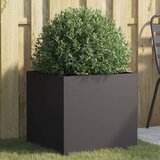 Maison Chic Cvetlično korito - Cvetlični Lonec črno 49x47x46 cm jeklo, (21788820) | Shoptok.si