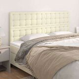  Posteljno vzglavje 4 kosa krem 90x5x78/88 cm umetno usnje, (20933552) | Shoptok.si
