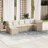 vidaXL 7-dijelni set vrtnih sofa od poliratana s jastucima bež | shoptok.hr