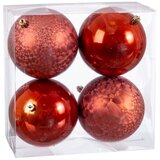  Vianočné gule Baker Plastika 10 x 10 x 10 cm (4 kosov) Cene