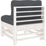  Srednja sofa od masivne borovine s jastucima bijela | shoptok.hr