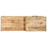 vidaXL Klop za čevlje 110x35x50 cm Trden grob les Mango | Shoptok.si