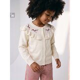 Sinsay Pamučni kardigan s vezom i volanima | shoptok.hr