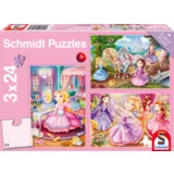 Puzzle - Pravljične princese, 3 x 24 delov