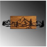 Wallity mountain range walnutblack decorative wooden wall accessory | Eponuda.com