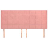  Uzglavlje s ušima ružičasto 183x16x118/128 cm baršunasto | Eponuda.com
