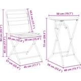vidaXL 3-dijelni sklopivi bistro set od antracitnog čelika | shoptok.hr