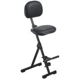 meychair Naslonjalo za stojo, območje nastavitve višine 540 - 900 mm, z oporo za noge, črna prevleka iz umetnega usnja Cene