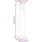  Vanjske podne svjetiljke s utičnicom 3kom crne 80cm aluminijske | shoptok.hr