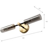  Zidna svetiljka TESSA 2xG9/5W/230V mesing/zadimljena crna | Eponuda.com