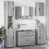 vidaXL Komplet pohištva za kopalnico s predalom 5 pcs Siva sonoma | Shoptok.si