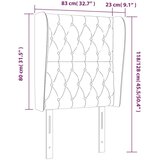  Uzglavlje s ušima svjetlosivo 83 x 23 x 118/128 cm od tkanine | shoptok.hr